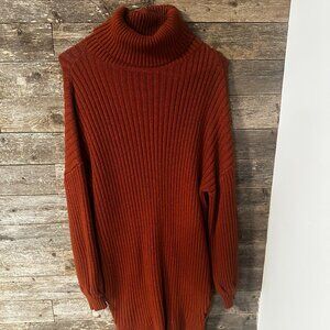 Small Burnt Orange sweater dress